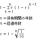 補修用部品在庫調整勘定の設定計算率の算式