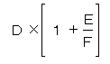 D×(1+E÷F)